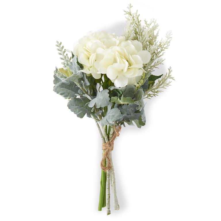 11.5" Mixed White Hydrangea Bundle