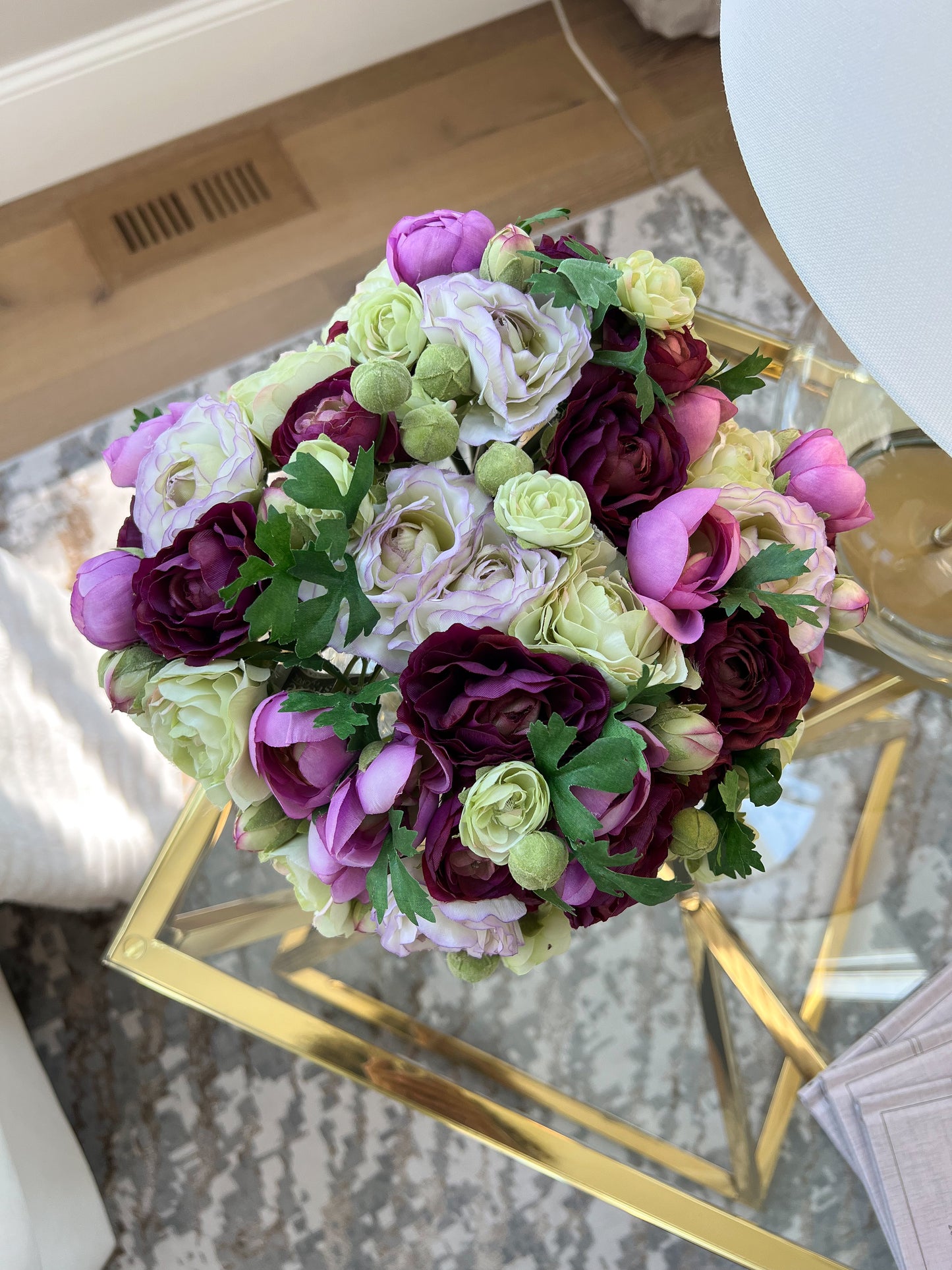 9" Purple & Green Ranunculus Bundle