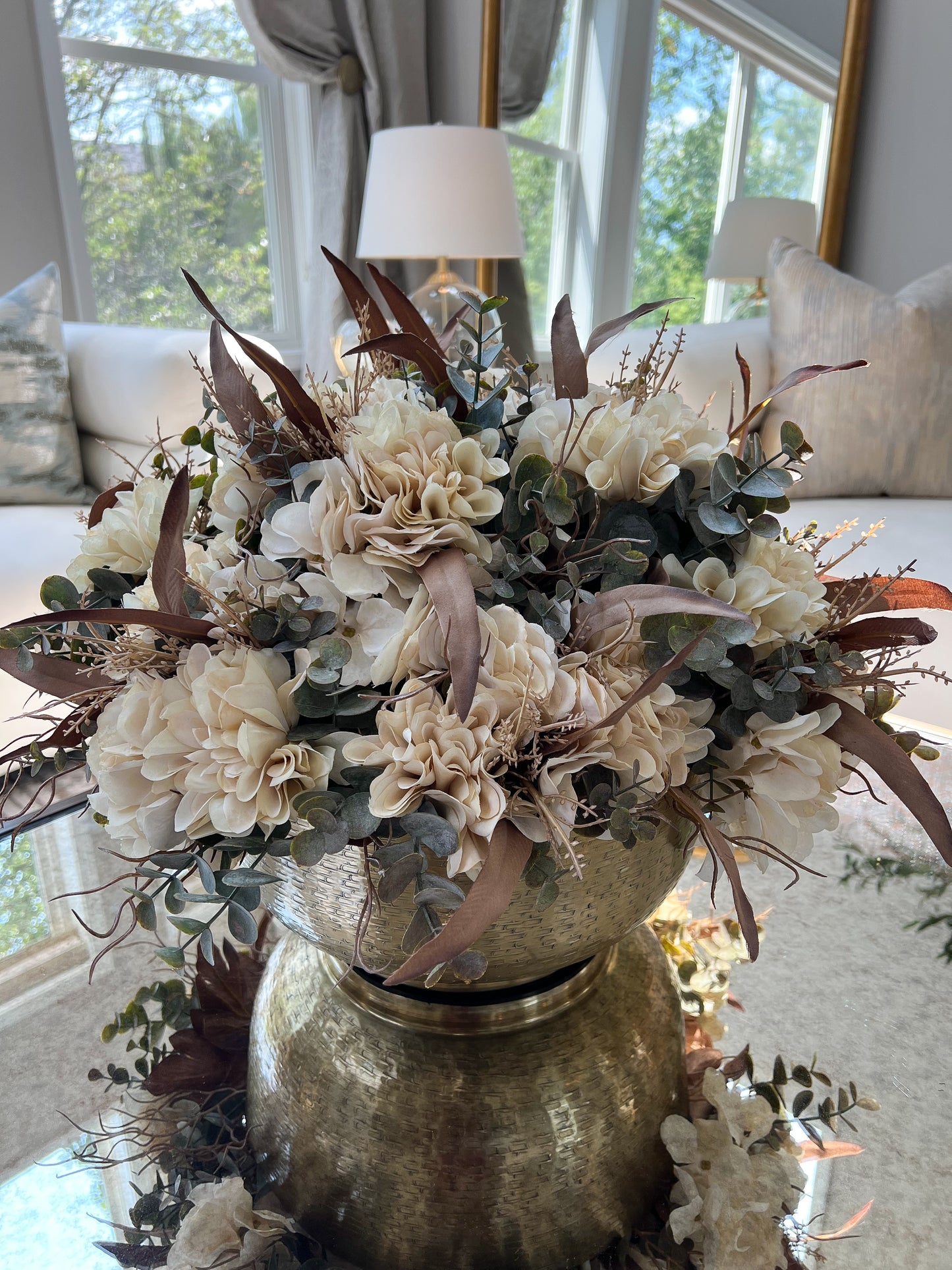 14" Cream Faux Dried Floral Bundle