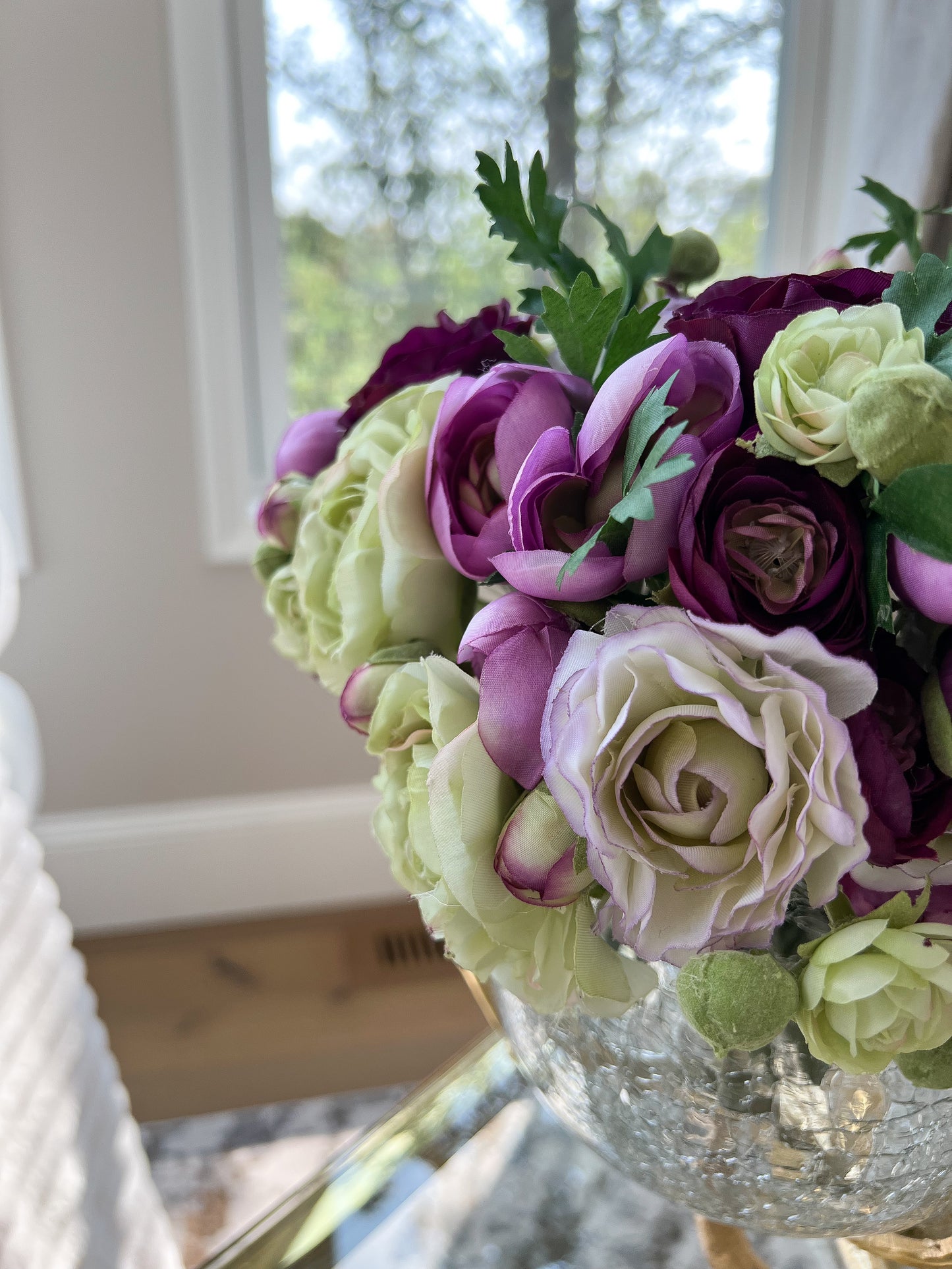 9" Purple & Green Ranunculus Bundle