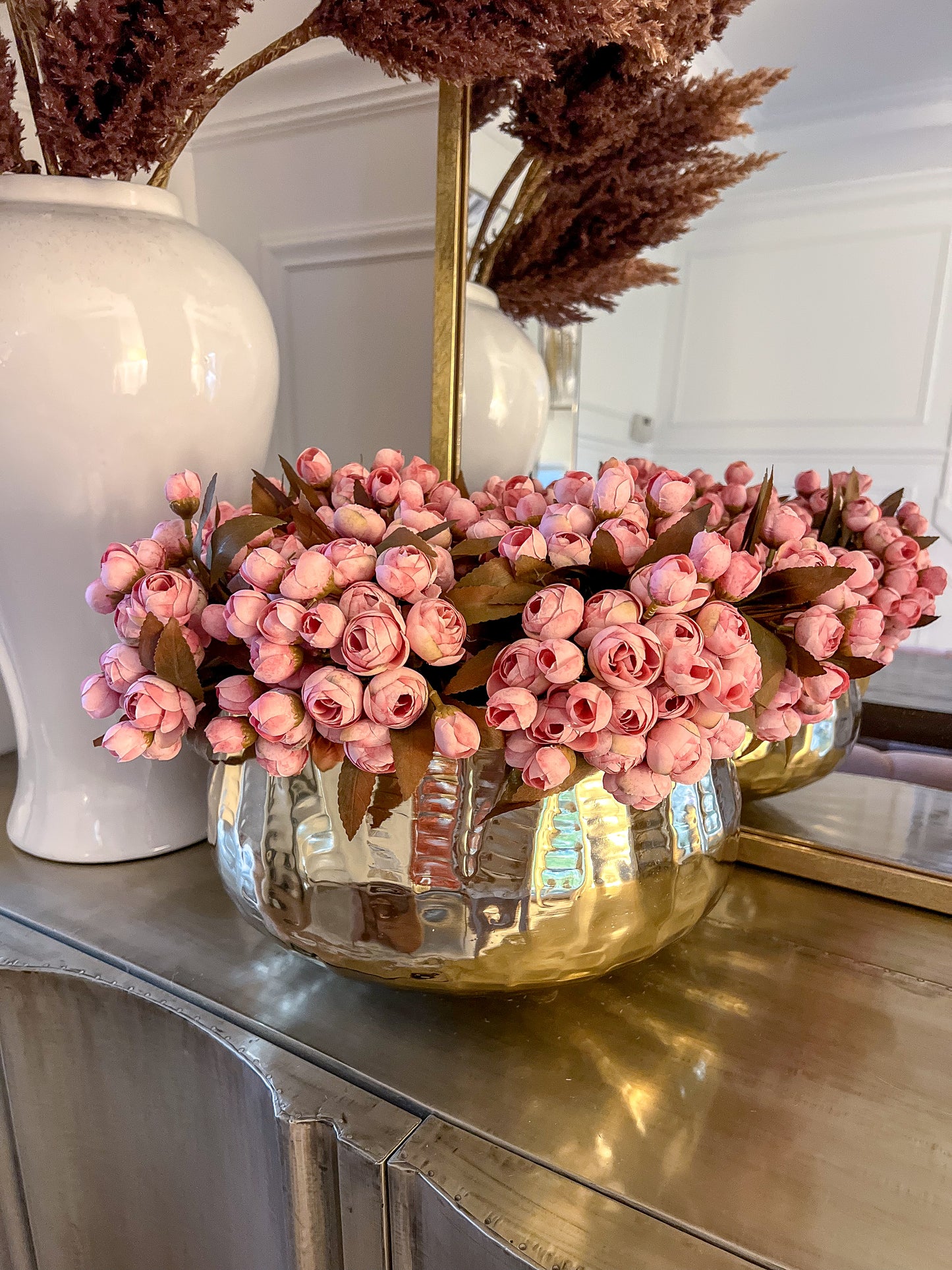 10.5" Dusty Pink Mini Ranunculus Bundle (5 Stem)