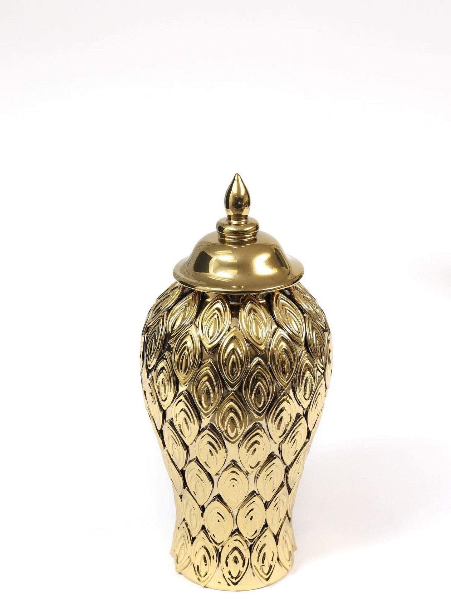 Gold Petal Textured Ginger Jars (3 Sizes)