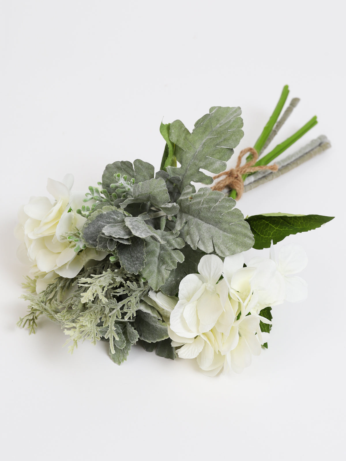 11.5" Mixed White Hydrangea Bundle