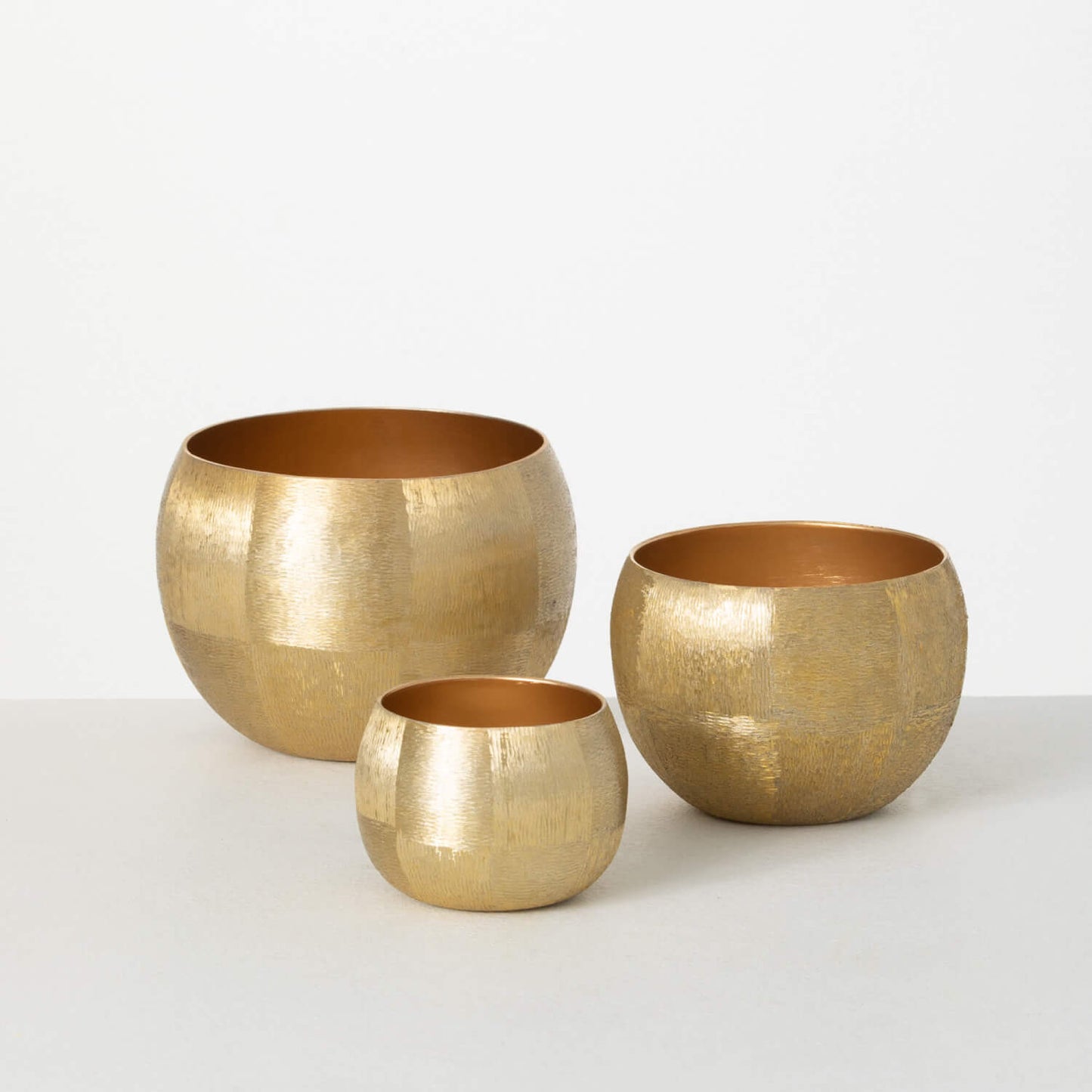 Gold Brushed Pots (3 Sizes)